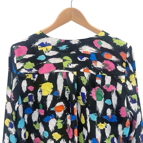 Vintage Liz Claiborne Wrap Front Long Sleeve Top Multi-Color, Women's Size Large - Picture 8 of 10